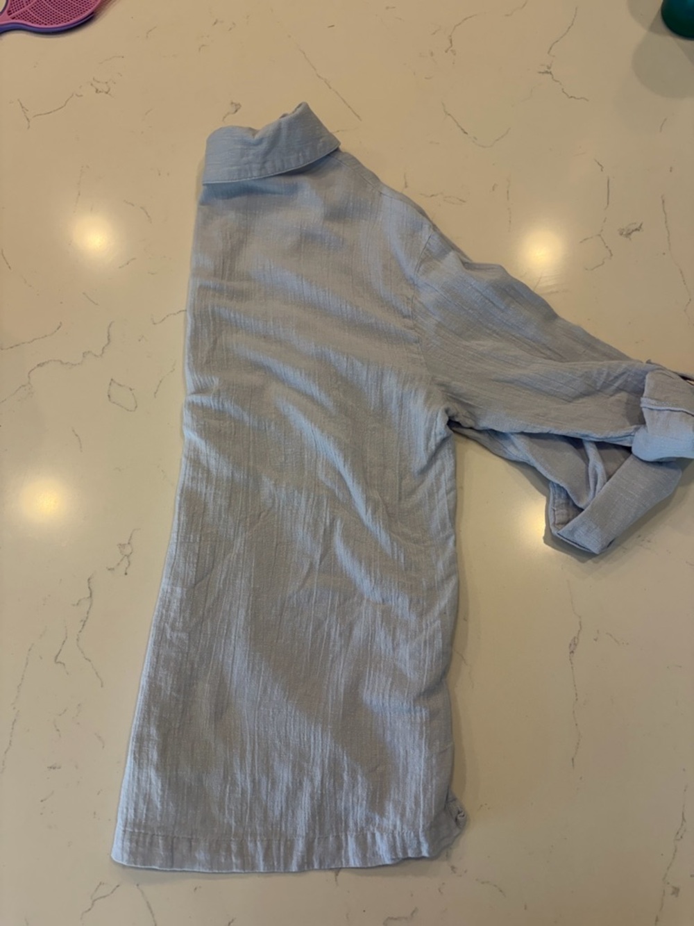 Kindred Bravely Light Blue Gauze Button-Down Top - Picture 4 of 5